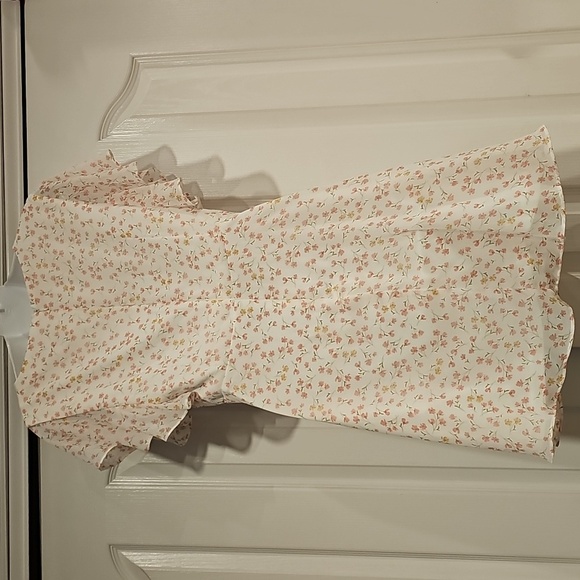 Aqua Chiffon Flutter Sleeve S/S Mini Dress Sz M MSRP $118 NWOT - Picture 6 of 9